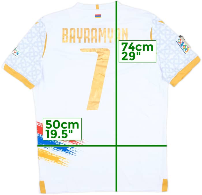 2022 Armenia Match Issue Nations League Away Shirt Bayramyan #7