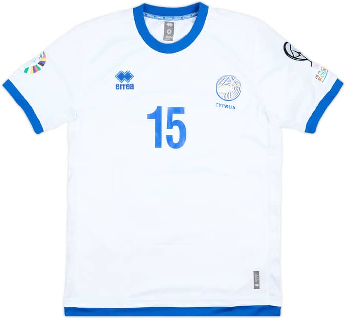 2023 Cyprus Match Issue Away Shirt Antoniou #15