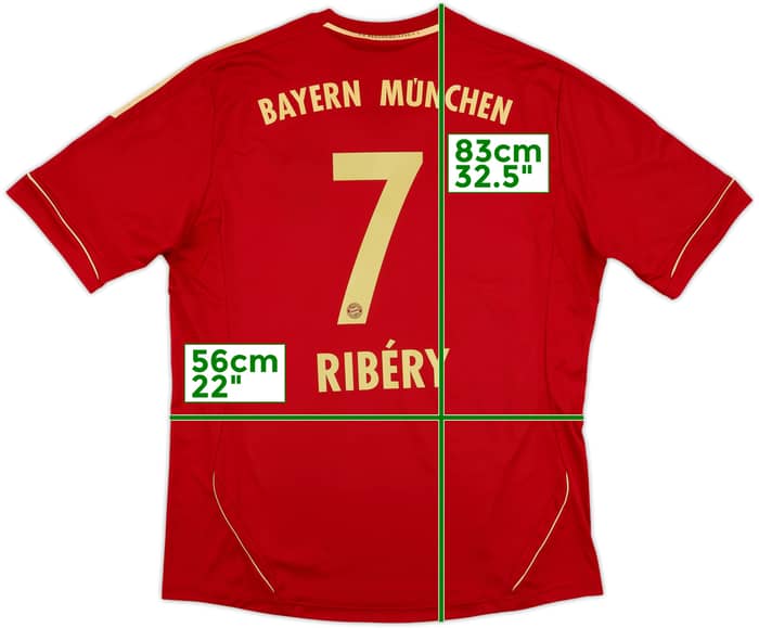 2011-13 Bayern Munich Home Shirt Ribery #7 - 5/10 - (XL)