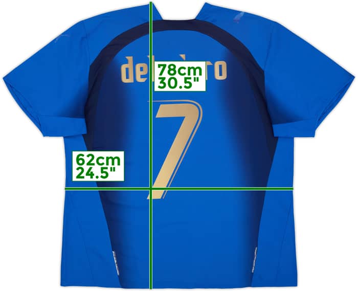 2006 Italy Home Shirt Del Piero #7 - 4/10 - (XL)