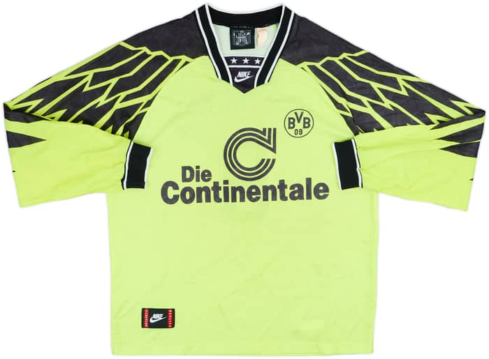 1994-95 Borussia Dortmund Home L/S Shirt #9 - 6/10 - (XL)