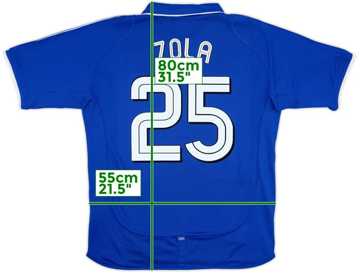 2001-03 Chelsea Home Shirt Zola #25 - 8/10 - (L)