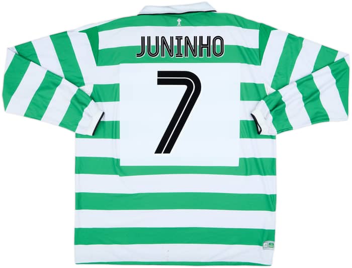 2004-05 Celtic Home L/S Shirt Juninho #7 - 8/10 - (XXL)