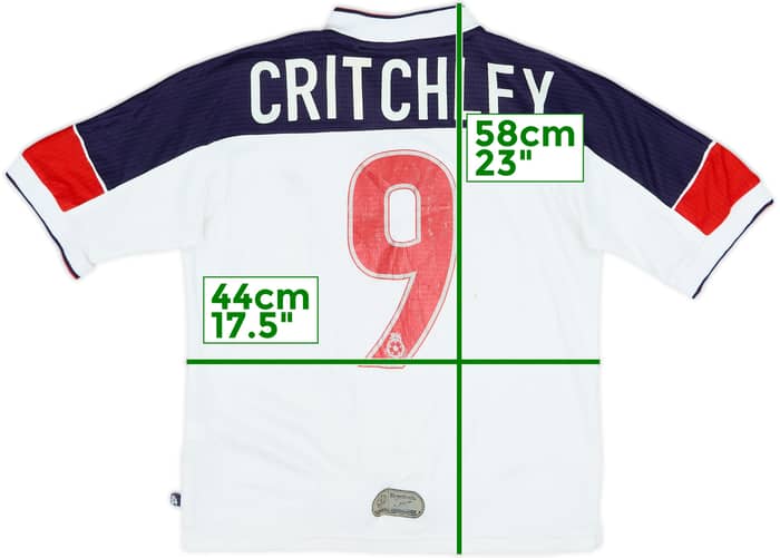 1999-01 Bolton Home Shirt Critchley #9 - 5/10 - (M.Boys)