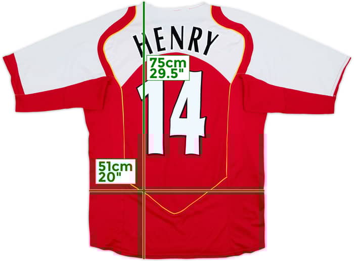 2004-05 Arsenal Home Shirt Henry #14 - 6/10 - (L)
