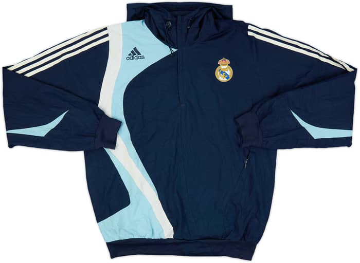 2007-08 Real Madrid adidas Hooded 1/4 Zip Training Top - 5/10 - (L)