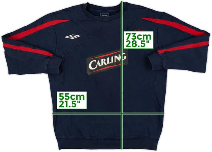 2007-08 Rangers Umbro Sweat Top - 8/10 - (L)