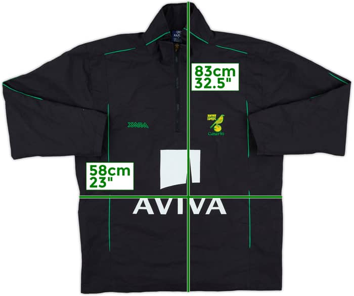 2010-11 Norwich Xara 1/2 Zip Track Top - 8/10 - (M)