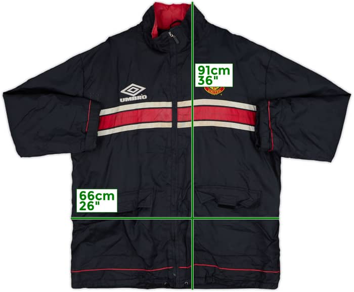 1998-99 Manchester United Umbro Padded Bench Coat - 4/10 - (XL)
