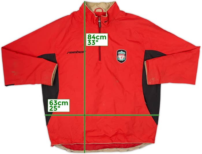 2003-04 Liverpool Reebok 1/4 Zip Training Top - 6/10 - (L)