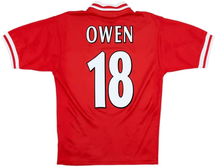 1996-98 Liverpool Home Shirt Owen #18 - 8/10 - (S)