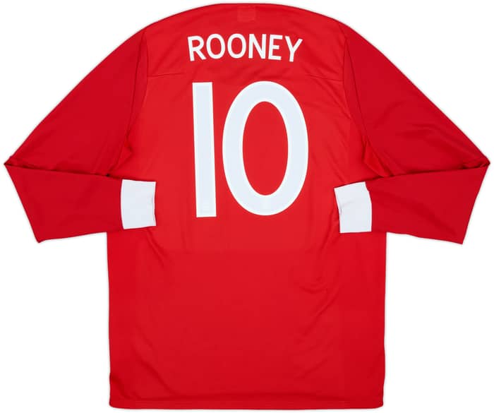 2010-11 England Away L/S Shirt Rooney #10 - 6/10 - (L)