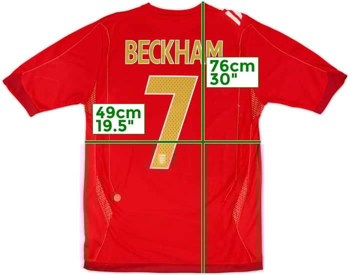 2006-08 England Away Shirt Beckham #7 - 4/10 - (M)