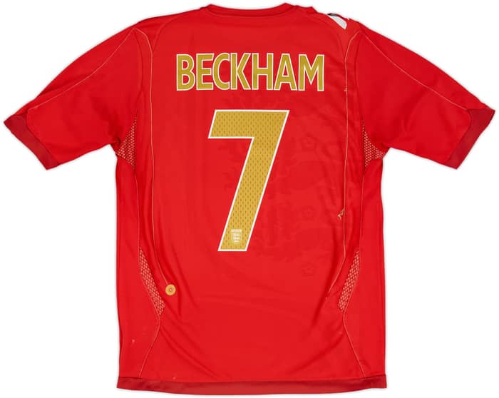 2006-08 England Away Shirt Beckham #7 - 5/10 - (M)