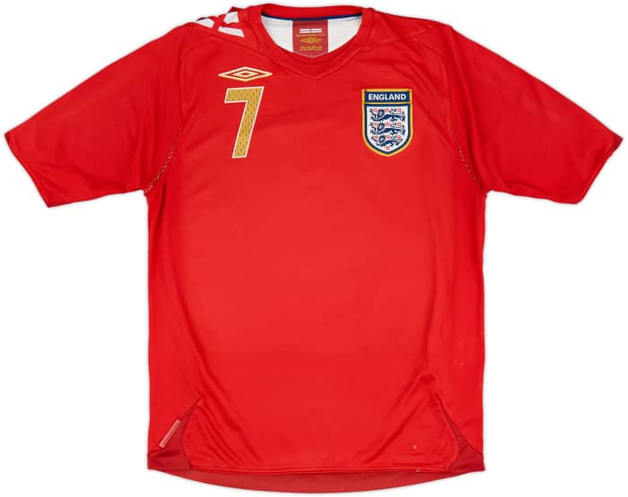 2006-08 England Away Shirt Beckham #7 - 5/10 - (M)