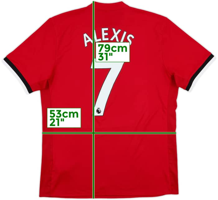 2017-18 Manchester United Home Shirt Alexis #7 - 8/10 - (L)