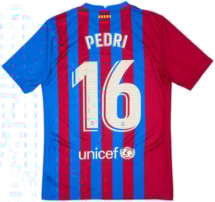 2021-22 Barcelona Home Shirt Pedri #16 - 8/10 - (S)