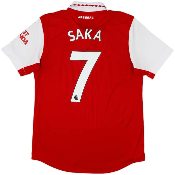 2022-23 Arsenal Authentic Home Shirt Saka #7 - 8/10 - (M)