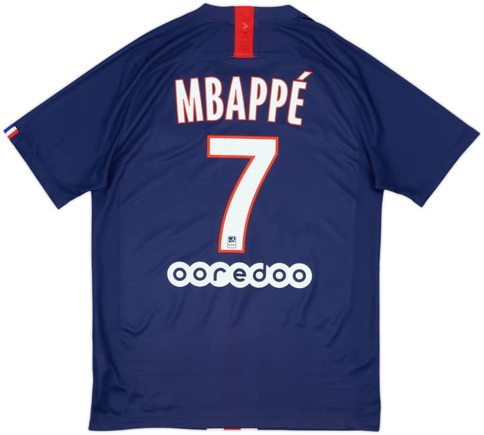 2019-20 Paris Saint-Germain Home Shirt Mbappe #7 - 8/10 - (M)