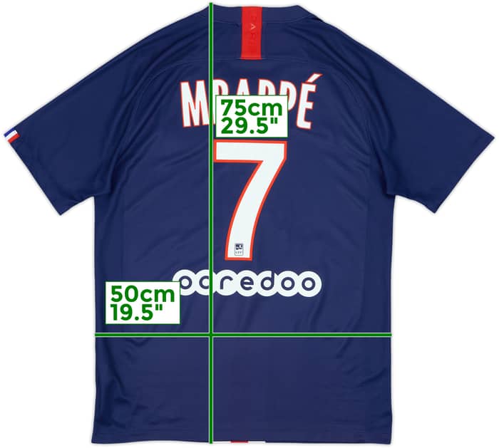 2019-20 Paris Saint-Germain Home Shirt Mbappe #7 - 8/10 - (M)
