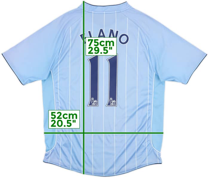 2007-08 Manchester City Home Shirt Elano #11 - 6/10 - (M)