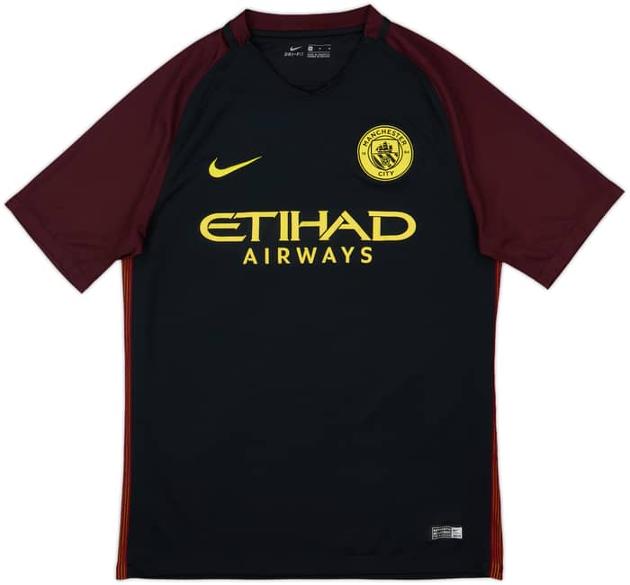 2016-17 Manchester City Away Shirt Kun Aguero #10 - 9/10 - (M)