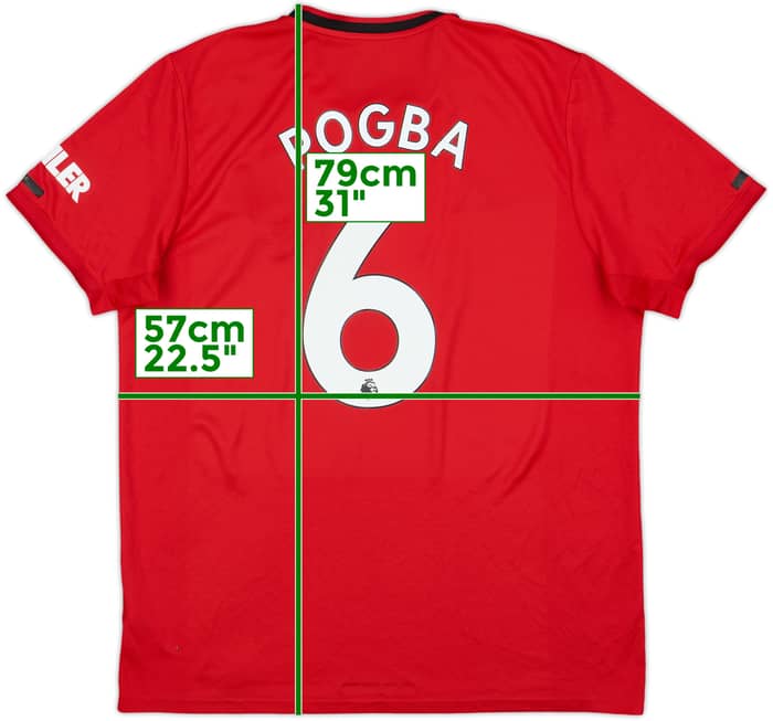 2019-20 Manchester United Home Shirt Pogba #6 - 8/10 - (XL)