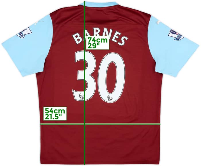 2014-15 Burnley Home Shirt Barnes #30 - 5/10 - (XL)