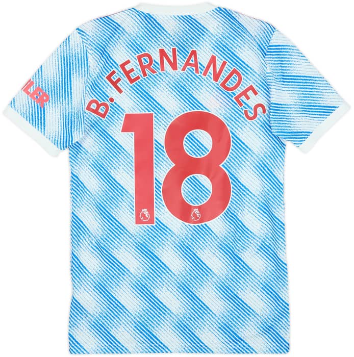 2021-22 Manchester United Away Shirt B.Fernandes #18 - 8/10 - (XS)
