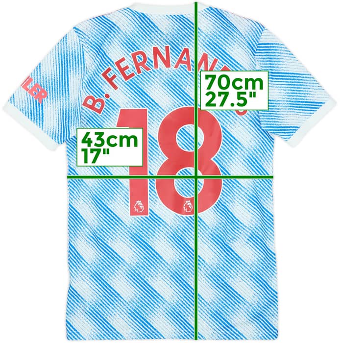 2021-22 Manchester United Away Shirt B.Fernandes #18 - 8/10 - (XS)