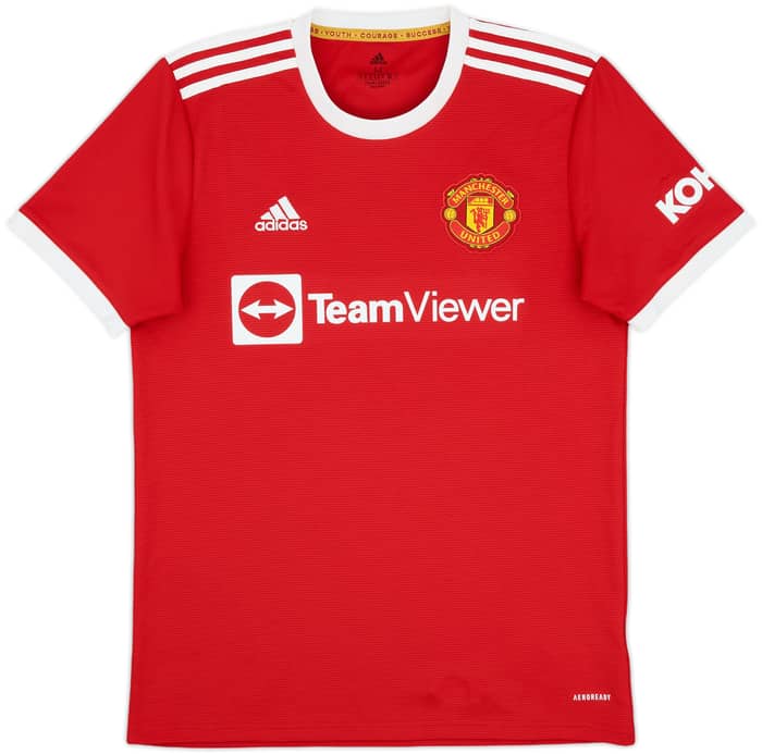 2021-22 Manchester United Home Shirt Cavani #7 - 8/10 - (M)