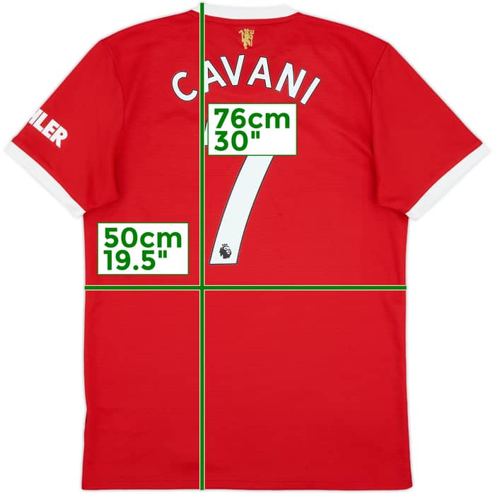 2021-22 Manchester United Home Shirt Cavani #7 - 8/10 - (M)
