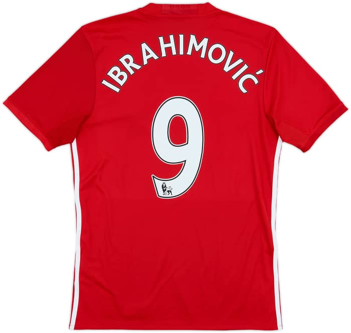 2016-17 Manchester United Home Shirt Ibrahimovic #9 - 8/10 - (S)