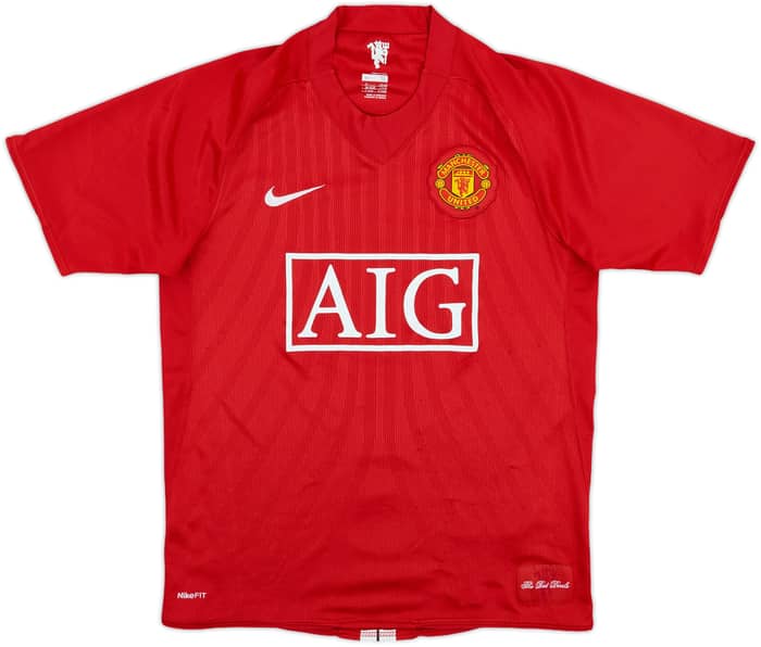 2007-09 Manchester United Home Shirt Scholes #18 - 8/10 - (S)