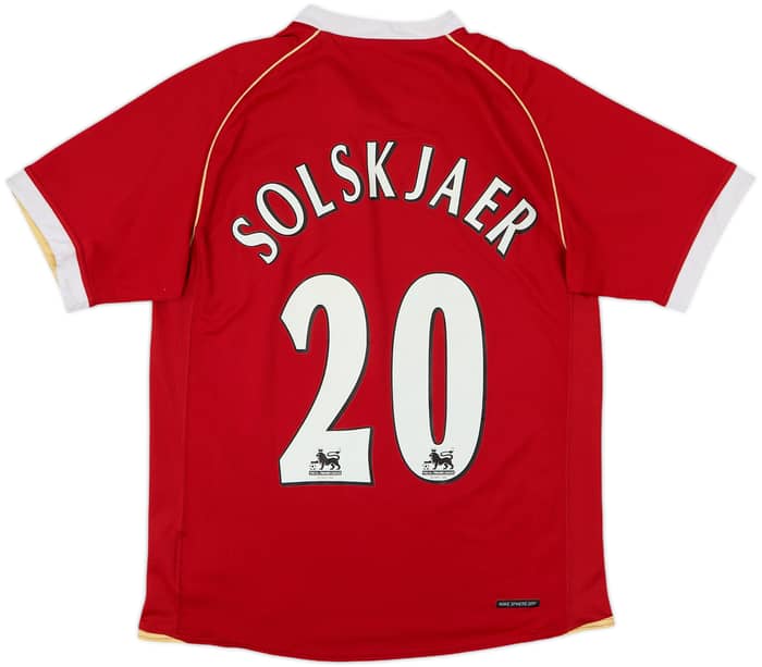 2006-07 Manchester United Home Shirt Solskjaer #20 - 7/10 - (S)