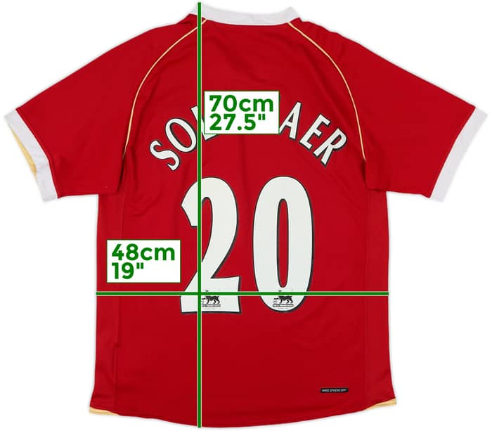 2006-07 Manchester United Home Shirt Solskjaer #20 - 7/10 - (S)