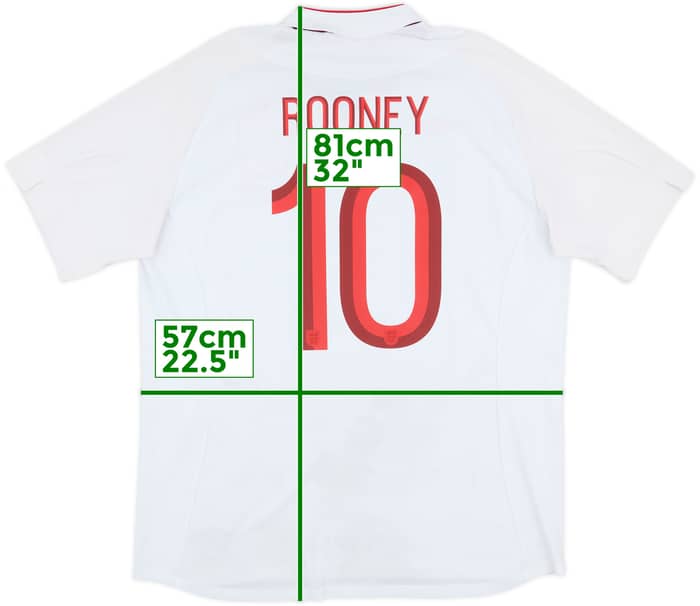 2012-13 England Home Shirt Rooney #10 - 8/10 - (XL)