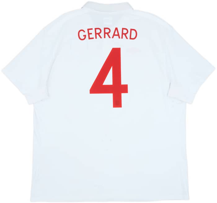 2009-10 England Home Shirt Gerrard #4 - 6/10 - (3XL)