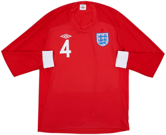 2010-11 England Away L/S Shirt Gerrard #4 - 8/10 - (L)