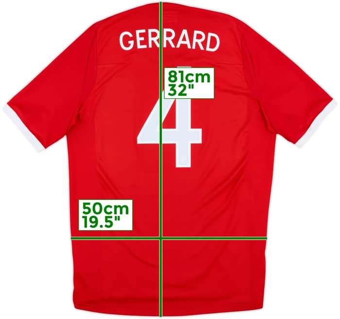 2010-11 England Away Shirt Gerrard #4 - 10/10 - (L)