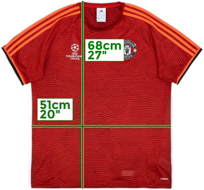 2015-16 Manchester United adizero CL Training Shirt - 9/10 - (M)