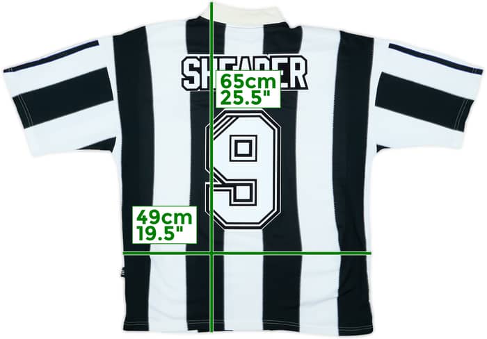 1995-97 Newcastle Home Shirt Shearer #9 - 8/10 - (S)
