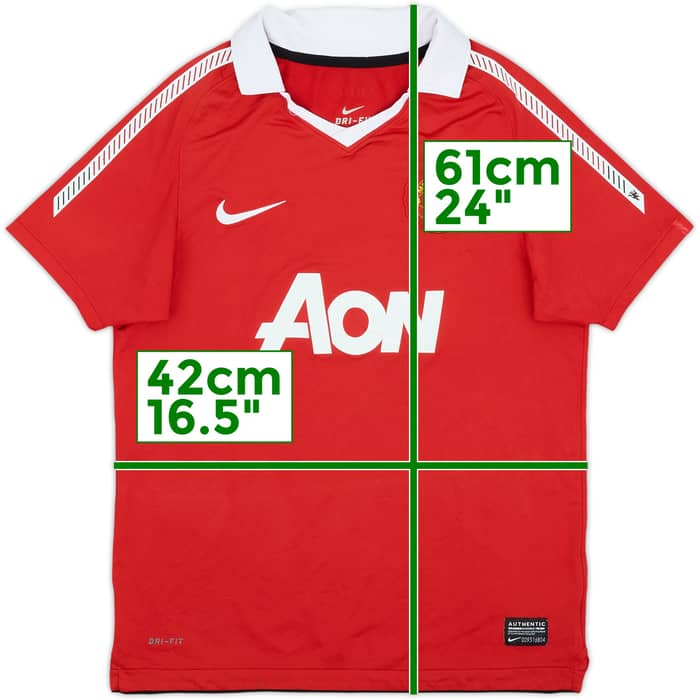 2010-11 Manchester United Home Shirt - 8/10 - (M.Boys)