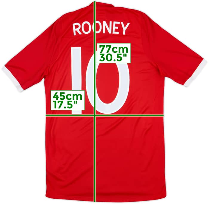 2010-11 England Away Shirt Rooney #10 - 10/10 - (S)