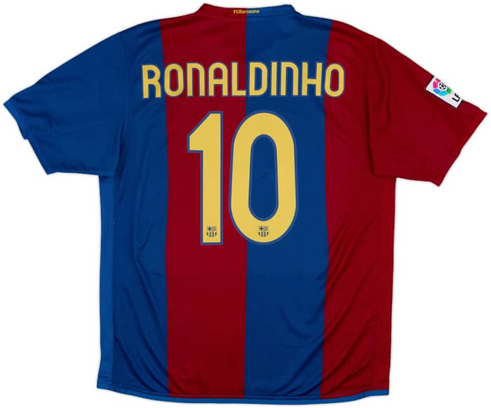 2006-07 Barcelona Home Shirt Ronaldinho #10 - 6/10 - (L)