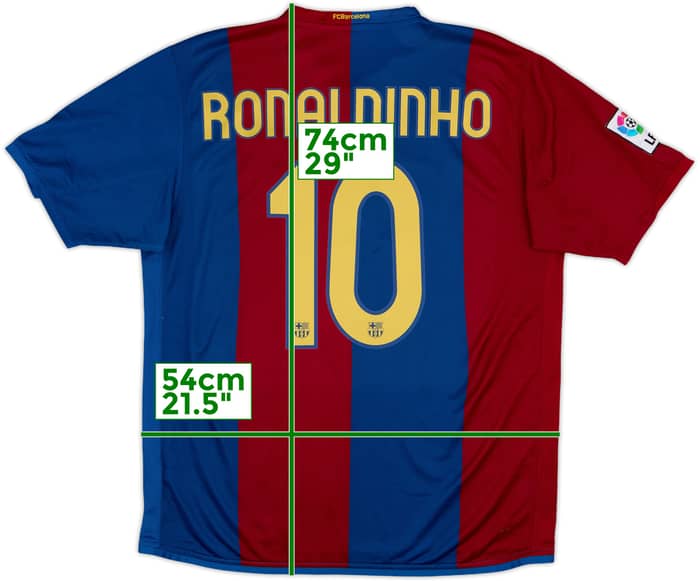 2006-07 Barcelona Home Shirt Ronaldinho #10 - 6/10 - (L)