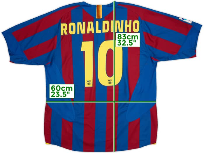 2005-06 Barcelona Home Shirt Ronaldinho #10 - 8/10 - (XL)