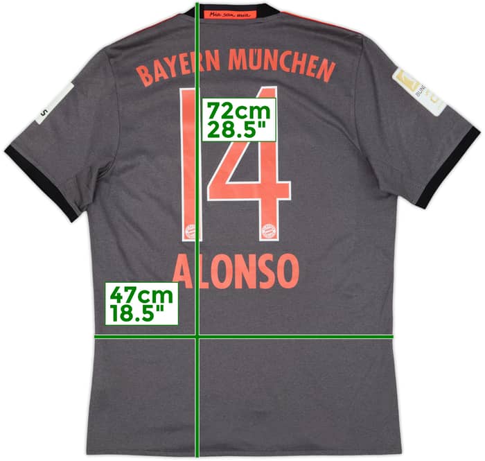 2016-17 Bayern Munich Away Shirt Alonso #14 - 10/10 - (M)