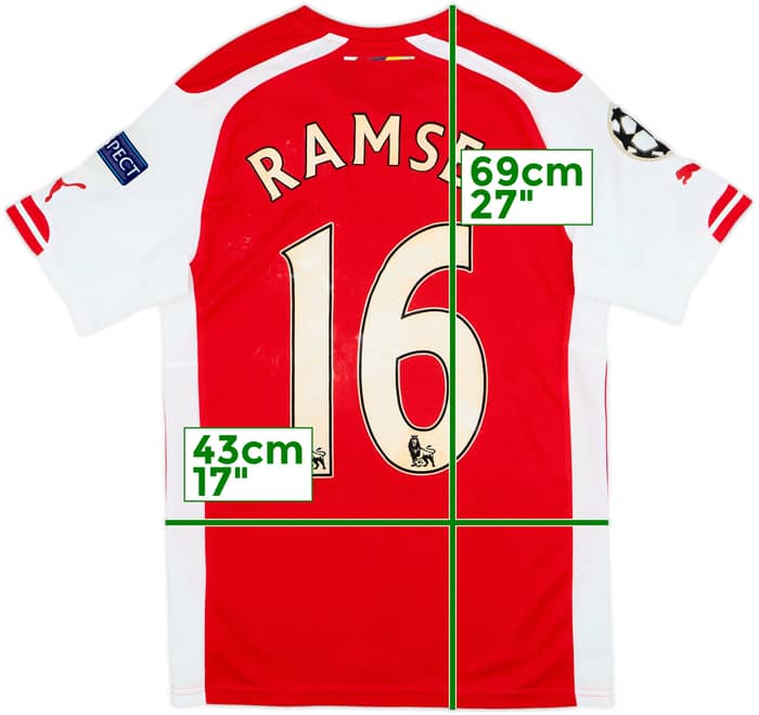 2014-15 Arsenal Home Shirt Ramsey #16 - 4/10 - (XS)