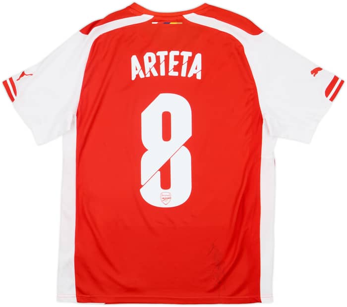 2014-15 Arsenal Home Shirt Arteta #8 - 5/10 - (M)